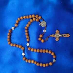 Olive wood prayer necklace